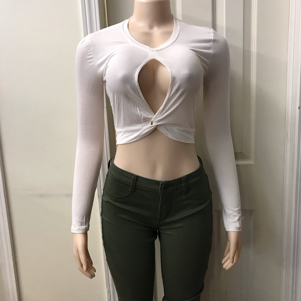 White crop top